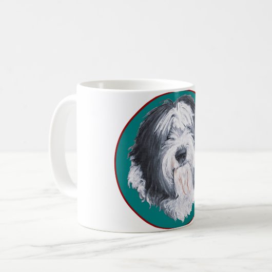 Oud Engels Sheepdog Koffiemok (Voorkant links)