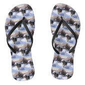 Oud Engels Sheepdog Laat het sneeuwen Kerstmis Teenslippers (Voetbed)