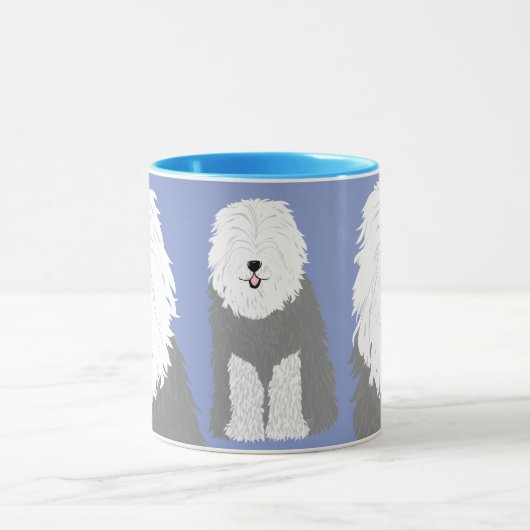 Oud Engels Sheepdog (met bedekte ogen) Mok (Midden)