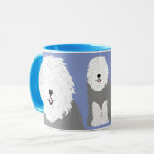 Oud Engels Sheepdog (met bedekte ogen) Mok (Voorkant links)