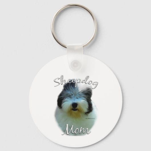 Oud Engels Sheepdog Mom 2 Sleutelhanger (Voorkant)