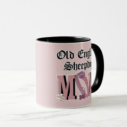 Oud Engels Sheepdog MOM Mok (Voorkant rechts)
