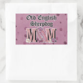 Oud Engels Sheepdog MOM Rechthoekige Sticker (Tas)