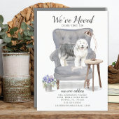 Oud Engels Sheepdog Moving Announement Aankondiging