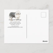 Oud Engels Sheepdog Moving Announement Briefkaart (Achterkant)