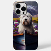 Oud Engels Sheepdog op Paddle: een Schilderachtig  Case-Mate iPhone Case (Achterkant)