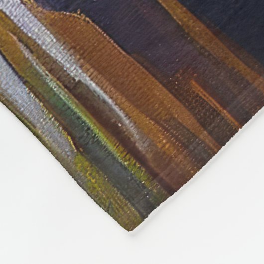 Oud Engels Sheepdog op Paddle: een Schilderachtig Fleece Deken (Hoek)