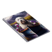 Oud Engels Sheepdog op Paddle: een Schilderachtig  Notitieboek (Rechterzijde)