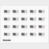 Oud Engels Sheepdog op witte achtergrond Vierkante Sticker (Vel)
