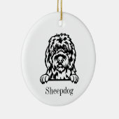 Oud Engels Sheepdog ornament (Rechts)
