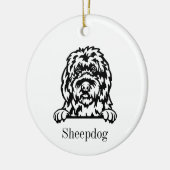 Oud Engels Sheepdog ornament (Links)