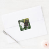 Oud Engels Sheepdog Painting Custom Vierkante Sticker (Envelop)