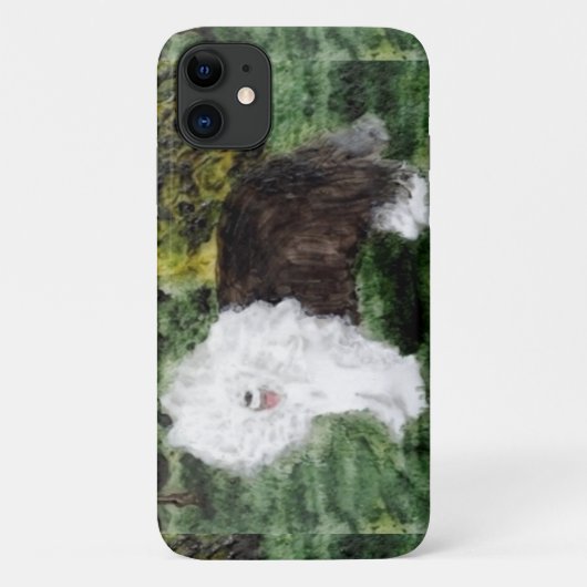 Oud Engels Sheepdog Painting Cute Dog Case-Mate iPhone Case (Achterkant)