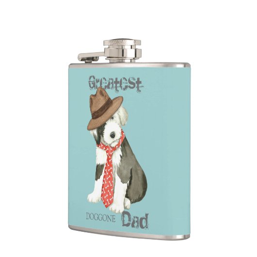 Oud Engels Sheepdog Papa Heupfles (Links)