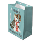 Oud Engels Sheepdog Papa Medium Cadeauzakje (Voorkant Gekanteld)