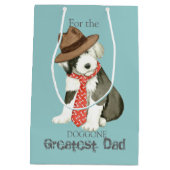 Oud Engels Sheepdog Papa Medium Cadeauzakje (Achterkant)