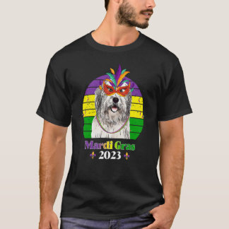 Oud Engels Sheepdog Party Dog Mardi Gras 2023 T-shirt