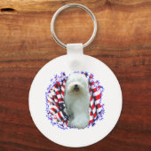Oud Engels Sheepdog Patriot Sleutelhanger (Voorkant)