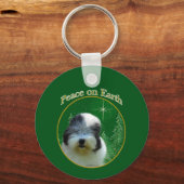 Oud Engels Sheepdog Peace Sleutelhanger (Voorkant)