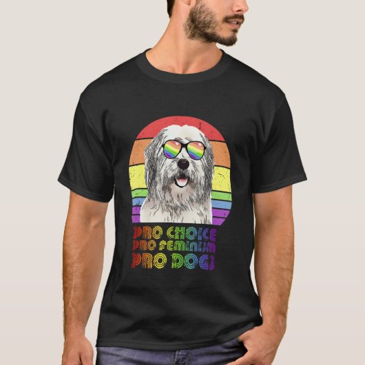 Oud Engels Sheepdog Pro Choice Pro Feminism Pro D T-shirt (Voorkant)