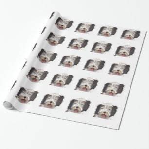 Oud Engels Sheepdog Puppy Cadeaupapier