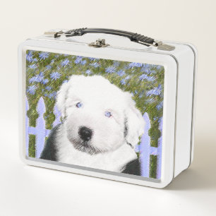 Oud Engels Sheepdog Puppy Painting - Dog Art