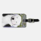 Oud Engels Sheepdog Puppy Painting - Dog Art Bagagelabel (Voorkant horizontaal)