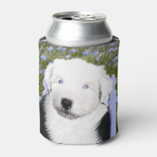 Oud Engels Sheepdog Puppy Painting - Dog Art Blikjeskoeler