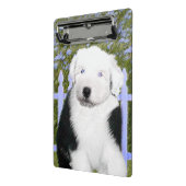 Oud Engels Sheepdog Puppy Painting - Dog Art Mini Klembord (Angled2)