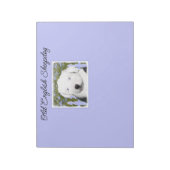 Oud Engels Sheepdog Puppy Painting - Dog Art Note Notitieblok (Linkerzijde)
