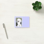 Oud Engels Sheepdog Puppy Painting - Dog Art Post-it® Notes (Kantoor)