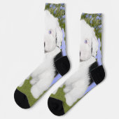 Oud Engels Sheepdog Puppy Painting - Dog Art Sokken (Links)