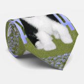 Oud Engels Sheepdog Puppy Painting - Dog Art Stropdas (Opgerold)