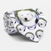 Oud Engels Sheepdog Puppy Painting - Dog Art Stropdas (Opgerold)