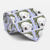 Oud Engels Sheepdog Puppy Painting - Dog Art Stropdas (Opgerold)