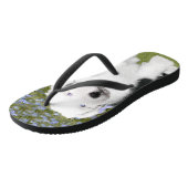 Oud Engels Sheepdog Puppy Painting - Dog Art Teenslippers (Schuin)