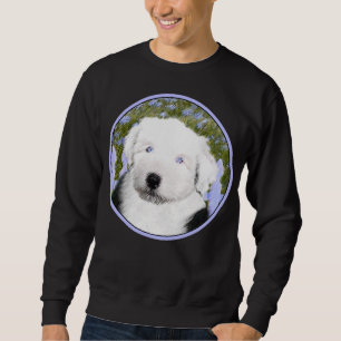 Oud Engels Sheepdog Puppy Painting - Dog Art Trui
