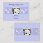 Oud Engels Sheepdog Puppy Painting - Dog Art Visitekaartje (Voorkant / Achterkant)