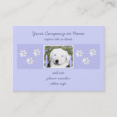 Oud Engels Sheepdog Puppy Painting - Dog Art Visitekaartje (Voorkant)