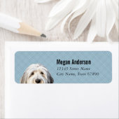 Oud Engels Sheepdog retour adres labels (Insitu)