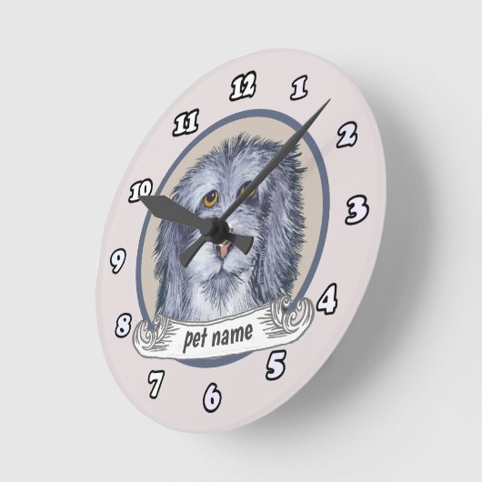 Oud Engels Sheepdog Ronde Klok (Hoek)