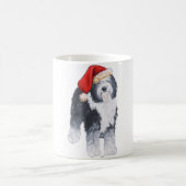 Oud Engels Sheepdog Santa Hat Koffiemok (Center)