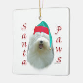 Oud Engels Sheepdog Santa Paws Keramisch Ornament (Links)