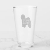 Oud Engels Sheepdog Silhouette Personalized Dog Glas (Achterkant)