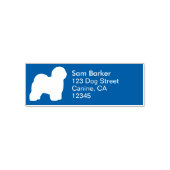 Oud Engels Sheepdog Silhouette retouradres Zelfinktende Stempel (Design)