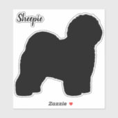 Oud Engels Sheepdog Silhouette Vinyl Sticker (Vel)