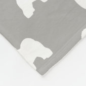 Oud Engels Sheepdog Silhouettes Sheepie Dogs Fleece Deken (Hoek)