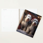 Oud Engels Sheepdog Snowy Sleigh Kerst Decor Planner (Display)