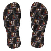 Oud Engels Sheepdog Snowy Sleigh Kerst Decor Teenslippers (Voetbed)