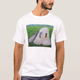 Oud Engels Sheepdog T-shirt door Sharon Nummer